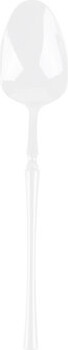 Ecoquality Modern White Disposable Plastic Soup Spoons Infinity Collection 192 Guests