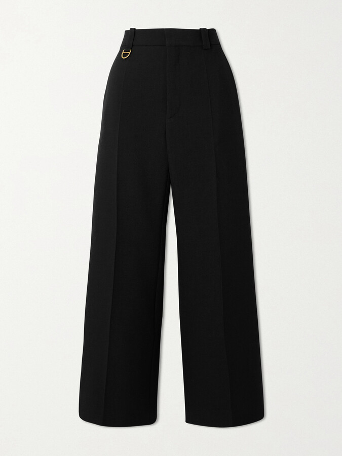 Chloé - Wool-crepe Straight-leg Pants - Black