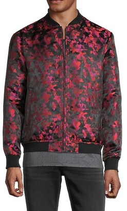 mens patterned bomber jacket