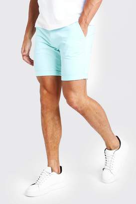 boohoo Skinny Fit Chino Short In Mid Length