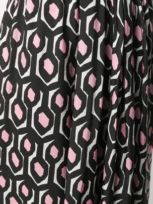 Christian Wijnants geometric print A-line skirt