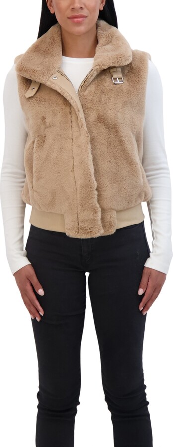 Hood Sebby Collection Fur Vest Sebby Collection Faux Fur Vest Online