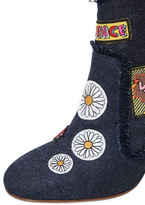 Thumbnail for your product : Laurence Dacade 95mm Patches Denim Ankle Boots