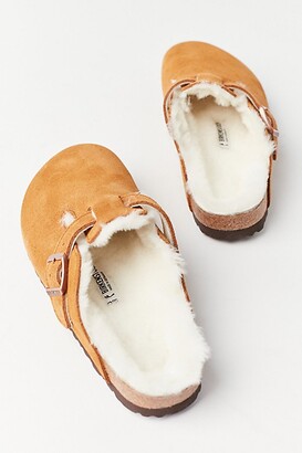 Birkenstock Boston Shearling Clog in Thyme at Urban Outfitters