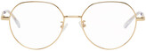 Thumbnail for your product : Bottega Veneta Gold Round Glasses