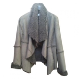 Thumbnail for your product : Calvin Klein Synthetic Suede/Fur Coat