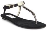 Thumbnail for your product : Jimmy Choo Nox Jeweled Suede T-Strap Sandals