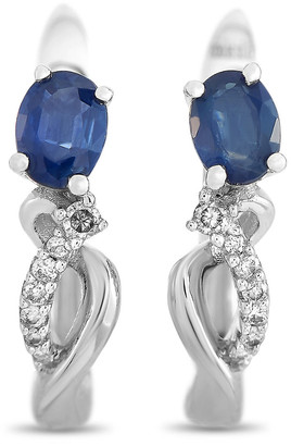 Non Branded 14K 0.72 Ct. Tw. Diamond & Sapphire Earrings