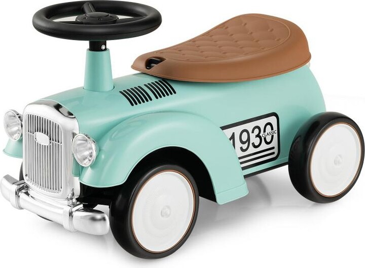 Akiudex Kids Sit-to-Stand Vehicle with Working Steering Wheel and Under-Seat Storage