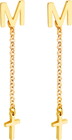 Personalized Planet Women's Initial Earring with Cross Dangle Button Drop Earrings