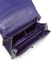Thumbnail for your product : Nancy Gonzalez Crocodile Medium Structured Top-Handle Bag, Purple Shiny