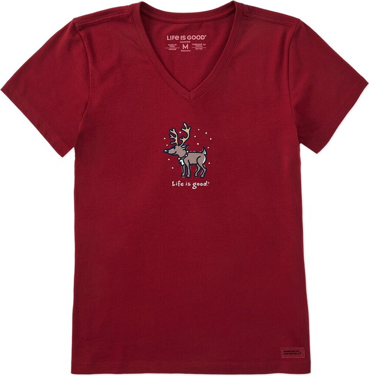 Life is Good Crusher V-Neck T-Shirt