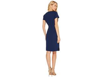 Adrianna Papell V-Neck Fitted Dress