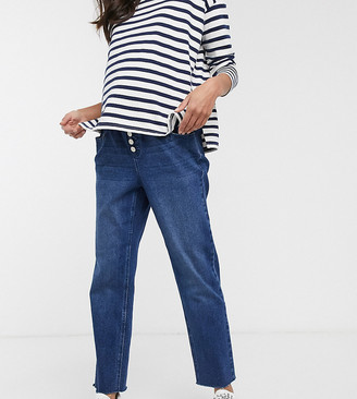 Urban Bliss Maternity high waist skinny jeans in blue