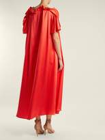 Thumbnail for your product : Roksanda Emore Ruffle-trimmed Satin Dress - Womens - Red