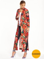 Thumbnail for your product : Miss Selfridge Printed Maxi Kimono