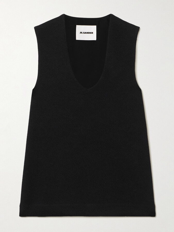 Jil Sander Crepe Top - Black