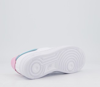 nike air force 1 07 trainers white bleached aqua pink rise lxx