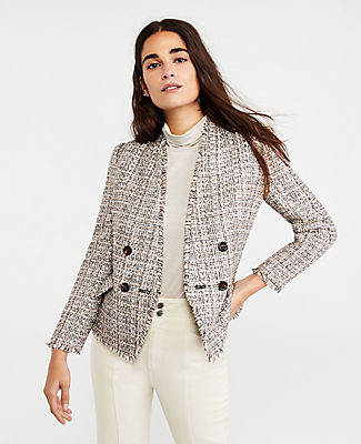 ann taylor houndstooth jacket