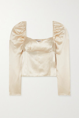 ivory satin blouse