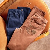 Thumbnail for your product : Anne Weyburn Cotton Twill Straight Trousers, Length 31"