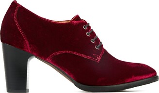 Louis Vuitton Heels Dark red Leather Velvet ref.1008132 - Joli Closet