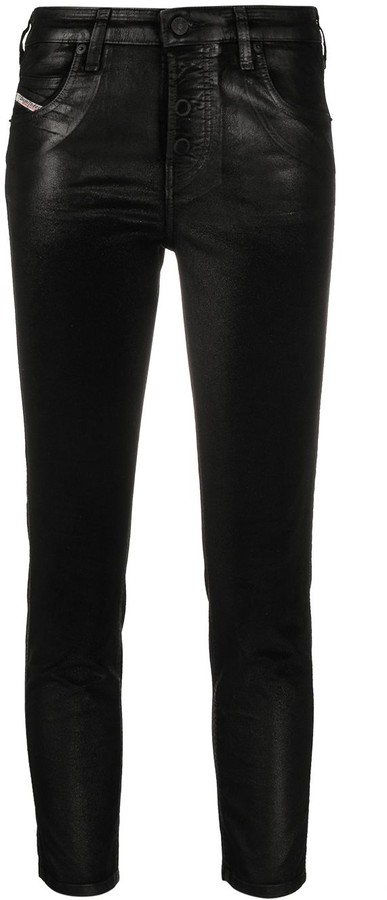 Womens Waxed Black Jeans | Shop the world's largest collection of fashion |  ShopStyle