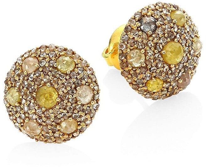 Pave Diamond Stud Earrings | Shop the world's largest collection of 