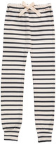 Thumbnail for your product : POUDRE ORGANIC Striped Organic Cotton Leggings Ecru