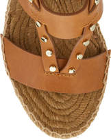 Thumbnail for your product : Jimmy Choo DANICA 80 Tan Vachetta Leather Wedge Sandals with Studs