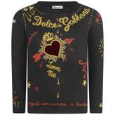 Thumbnail for your product : Dolce & Gabbana Dolce & Gabbana* EXCLUSIVE * Girls Black Jersey Love Top