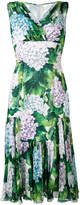 Thumbnail for your product : Dolce & Gabbana hydrangea print pleated dress
