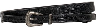 Saint Laurent 1.5cm Embossed Patent Leather Belt