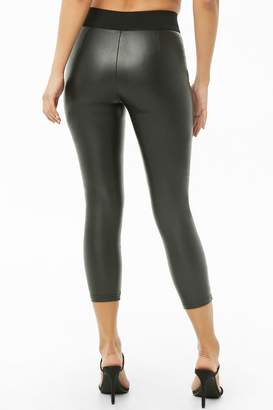 Forever 21 Cropped Faux Leather Pants