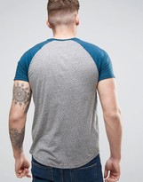 Thumbnail for your product : Hollister Slim Fit Pocket T-Shirt Contrast Raglan Sleeve In Grey