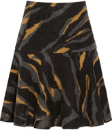 Thumbnail for your product : DKNY Printed boiled wool skirt