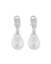 Thumbnail for your product : Assael Pave Diamond & South Sea Baroque Pearl Drop Earrings