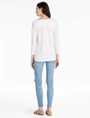 Lucky Brand EMBROIDERED TOP