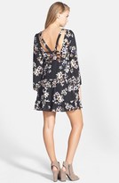 Thumbnail for your product : Socialite Print Cage Back Babydoll Dress (Juniors)
