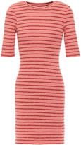 Thumbnail for your product : Enza Costa Striped Ribbed-knit Mini Dress