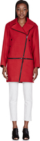 Thumbnail for your product : Rag and Bone 3856 Rag & Bone Red Wool Rally Zip Coat