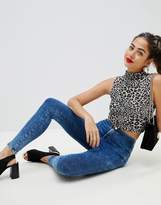 Thumbnail for your product : ASOS Design RIVINGTON High Waist Denim Jeggings in Pine Pretty Blue Wash