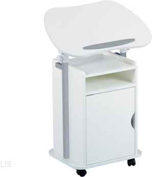 Ebern Designs Adjustable Sit-To-Stand Laptop Cart With Storage, Ergonomic And Mobile For Home And Office Use