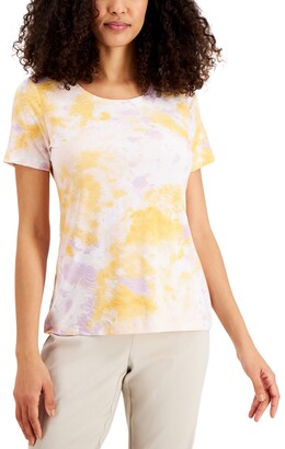 JM Collection Printed Short-Sleeve Top, Created for Macy's