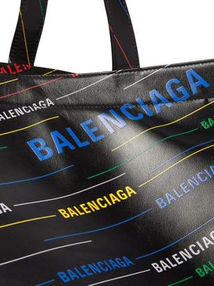Balenciaga Market Shopper M Leather Tote - Womens - Black Multi