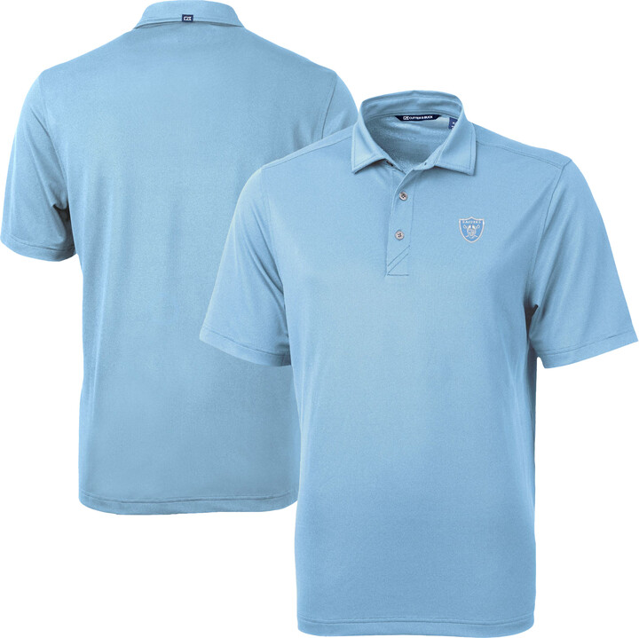 Men's Cutter & Buck Powder Blue Las Vegas Raiders Virtue Eco Pique Recycled Polo