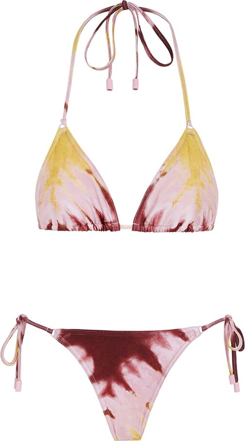 Zimmermann Shelly Mini Tri Bikini Set in Yellow Tie Dye - ShopStyle Two ...