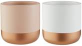 Thumbnail for your product : null Set of 2 Blush Pink & White Planters