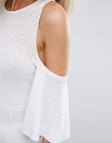 Thumbnail for your product : ASOS Jumper With Mesh Cold Shoulder