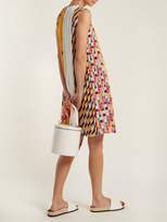 Thumbnail for your product : MSGM Printed Pleated Crepe Dress - Womens - Yellow Multi